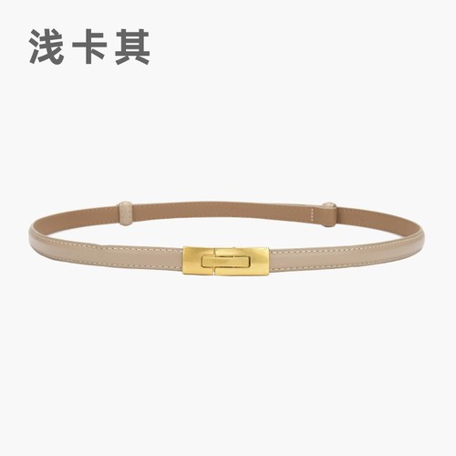 Leather Thin Waist Belt for Women Fashion Adjustable Decorative Dress Belt - Picture 10 of 31