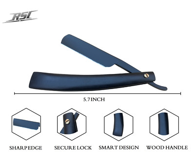 Vintage Style Barber Straight Cut Hals Rasur rasiermesserscharfe Klingen gebrauchsfertig