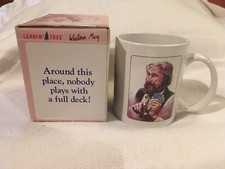 New Funny Leanin’ Tree Coffee Mug Around This Place Nobody Plays With A Full NIB