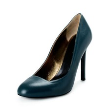Just Cavalli Women's Blue Leather High Heel Classic Pumps Shoes US 9 IT 39