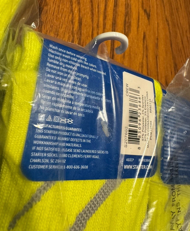 12 pares de zapatos calcetín Starter Dri Star para niños talla L (3-9) voltios negros JUGAR DURO Foto 4 de 4