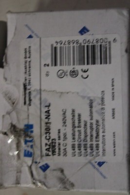 Eaton NSB FAZ-C30/1-NA-L Miniature Circuit Breakers (MCBs) FAZ 1P 30A 240V 50/60