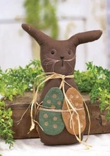 CLEARANCE Primitive Grungy BUNNY Doll Primitive Eggs Folk Art Bunny Rabbit