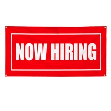 Vinyl Banner Multiple Sizes Now Hiring Promotion Business Business Outdoor