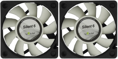 2 x Gelid Solutions Silent 6 Stück Lüfter 6cm 60mm 3200RPM leise 48Hr RM Lieferung x 2er Pack