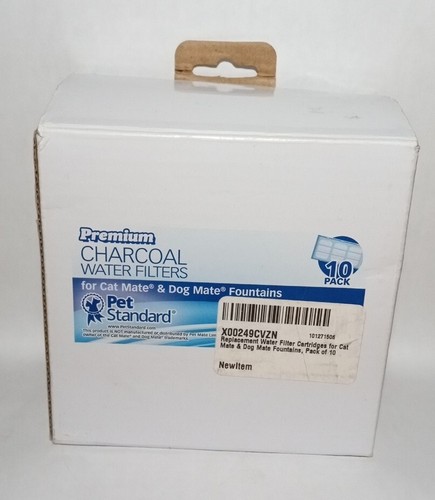 Pet Mate 8er-Pack Ersatz anthrazit Wasserfilter für Katze & Hund Mate Brunnen
