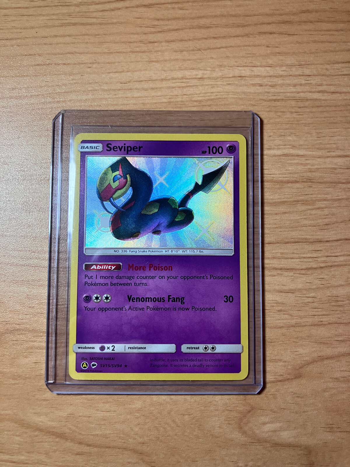 Seviper - SV15/SV94 - Hidden Fates: Shiny Vault - Holo Rare - Pokemon TCG 2019