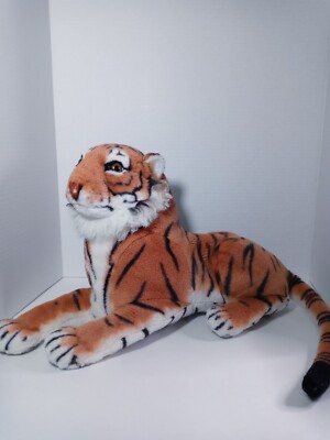 Large Realistic Exotic Tiger Plush Vintage Molded Head