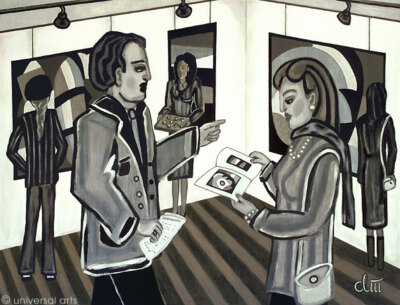 JACQUELINE DITT - Die Kunstsammler A4 DRUCK n.Gemälde Bilder Art Collectors