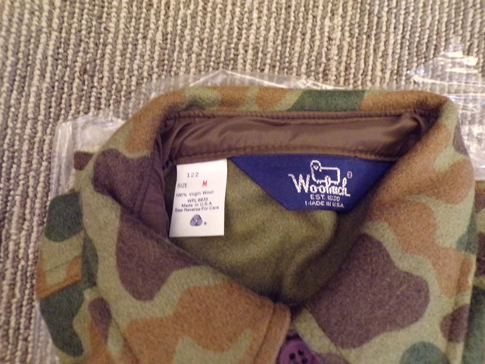NOS Vtg Woolrich Camouflage Wool Hunting Shirt sz Med   USA Made - Image 3 of 3