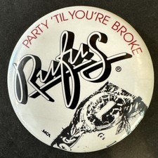 Vintage Music Button 1981 CHAKA KHAN Promo Pinback RUFUS Party Til You're Broke