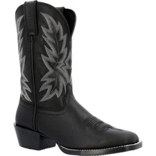 DURANGO WESTWARD BLACK ONYX WESTERN SQUARE TOE BOOTS DDB0423 M/W 7-13 NEW NIB