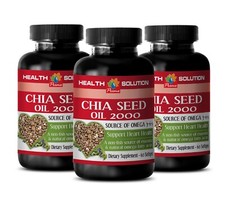 High potency - CHIA SEED OIL - plant nutrients 3 Bottles 180 Capsules