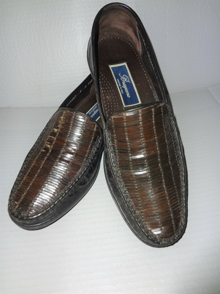 Nice - Bragano Black Weaved Woven Two Tone Loafer Shoes  display picture 2