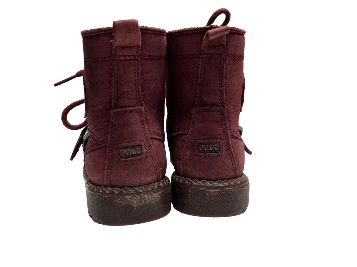 Ralph Lauren Polo Ranger HI II Boys Boots Burgundy Suede Ralph Lauren Polo Ranger HI II Boys Boots Burgundy Suede