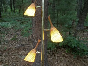 3 light tension pole lamp