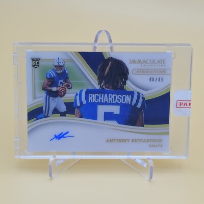2023 Immaculate Introductions Anthony  Richardson Rookie Auto #46/49 Sealed