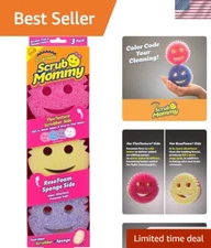 Scrub Mommy: Dual-Sided Non-Scratch Sponges - 3 Count Kitchen & Multi-Surface