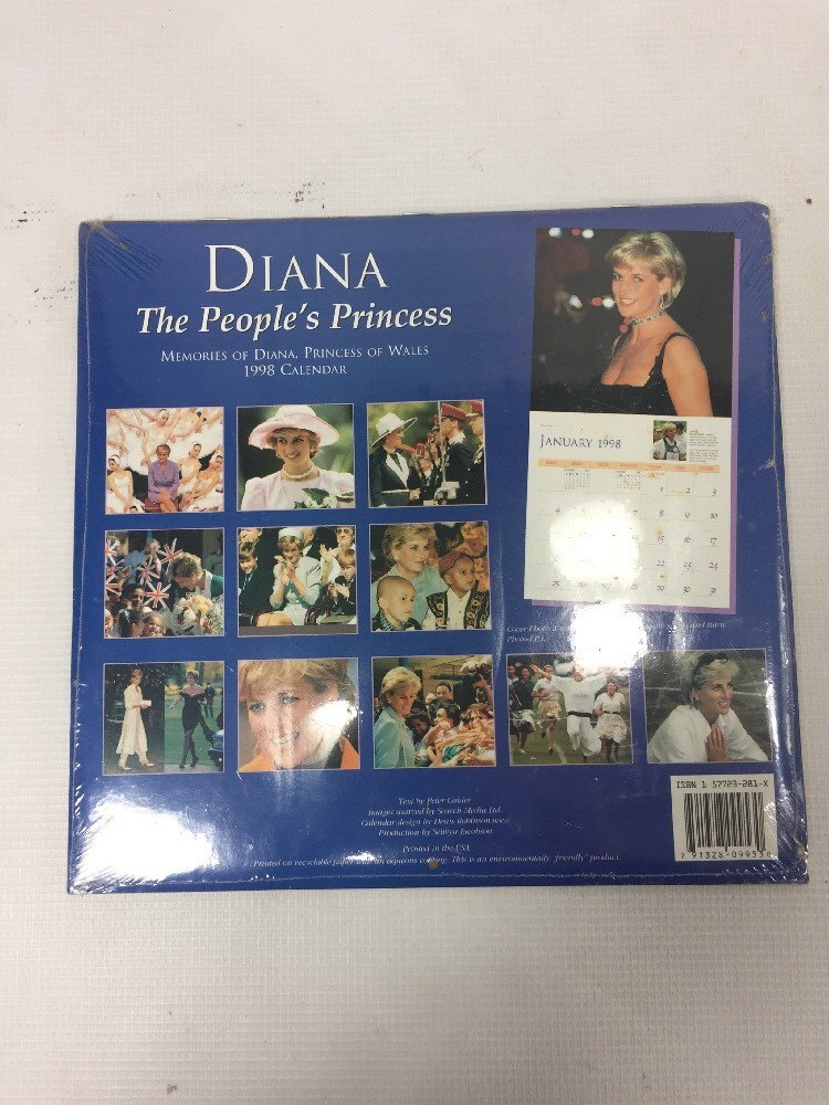Memories of Diana The People's Princess 1998 Calendar for sale