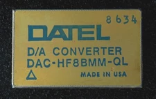 1) DATEL DAC-HF8BMM-QL D/A Converter, 24 Pin Ceramic Hybrid Gold Pins and Lid