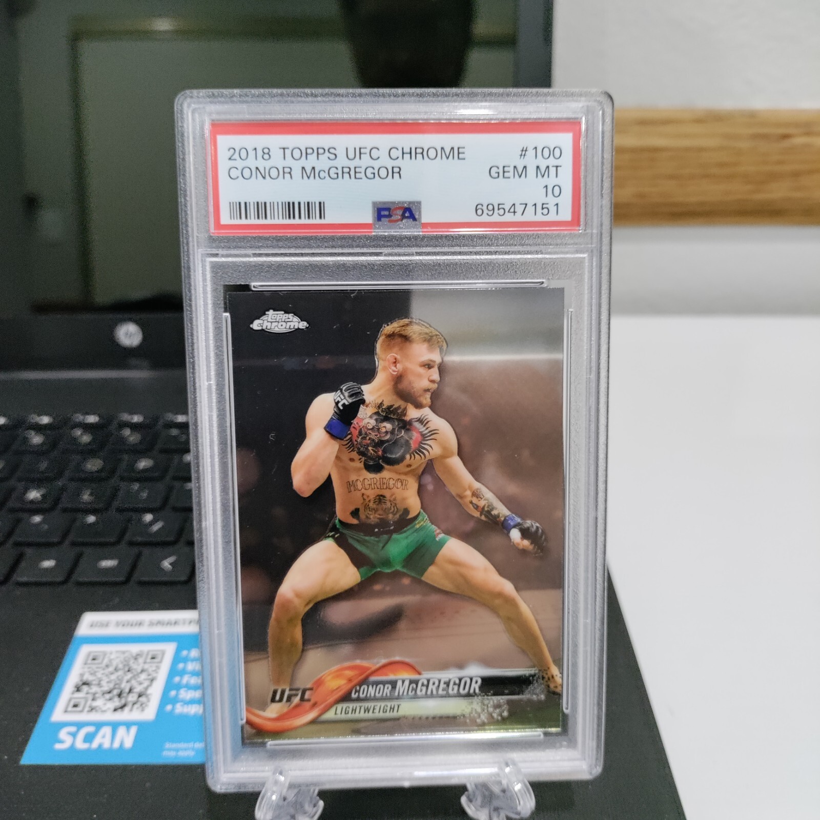 2018 Topps UFC Conor McGregor Chrome #100  PSA 10 Gem Mint  📈