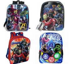 Marvel Avengers Boys School Backpack Book Bag Gift Toy Kids Iron man Captain