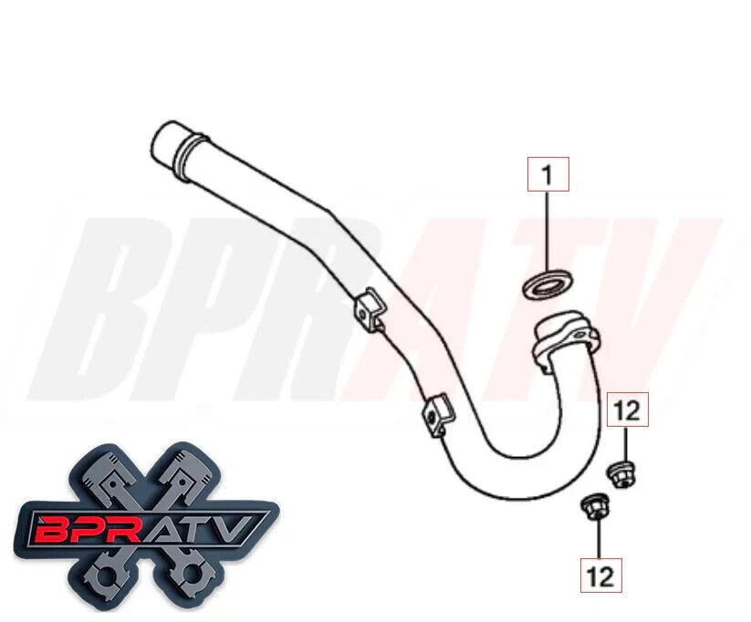 04-21 Honda CRF250R CRF 250R Cabeza Titanio Escape Tacos Tuercas Tornillo Junta Kit Foto 4 de 4