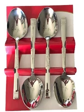 Campbells Soup Spoon Set Of 4 Engraved Logo 2013 Cozy Warm Chili Winter Gift
