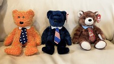Trio of Father s Day Ty beanie baby bears Pappa, Pops, pappa 2004- Excellent