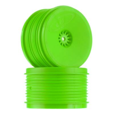 NEW DeRacing Speedline Plus 2.4 Green Buggy Wheels / Rims RB6/ZX-6 Re Grn ( 2 )
