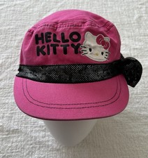 Sanrio Hello Kitty Pink Embroidered Bow Kids Baseball Cap Hat Elastic Stretch
