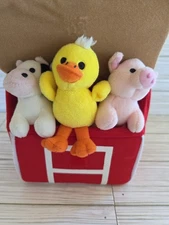 Aurora Baby My Barnyard Friends Plush Animals with Carry Case Missing Rooster
