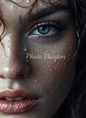 Foto A4 Portrait Frau künstlerische Farben Poster Kunstdruck (3963)