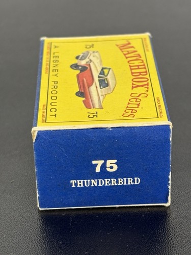 Matchbox No. 75A Ford Thunderbird - BRAND NEW - rare mid- blue base SPW - D box - Picture 15 of 16