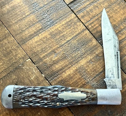 Vintage Robeson Pocket Knife, Bone Coke Bottle