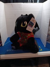 Build A Bear Toothless How To Train Your Dragon Black Plush Toy 14" Wings Tags