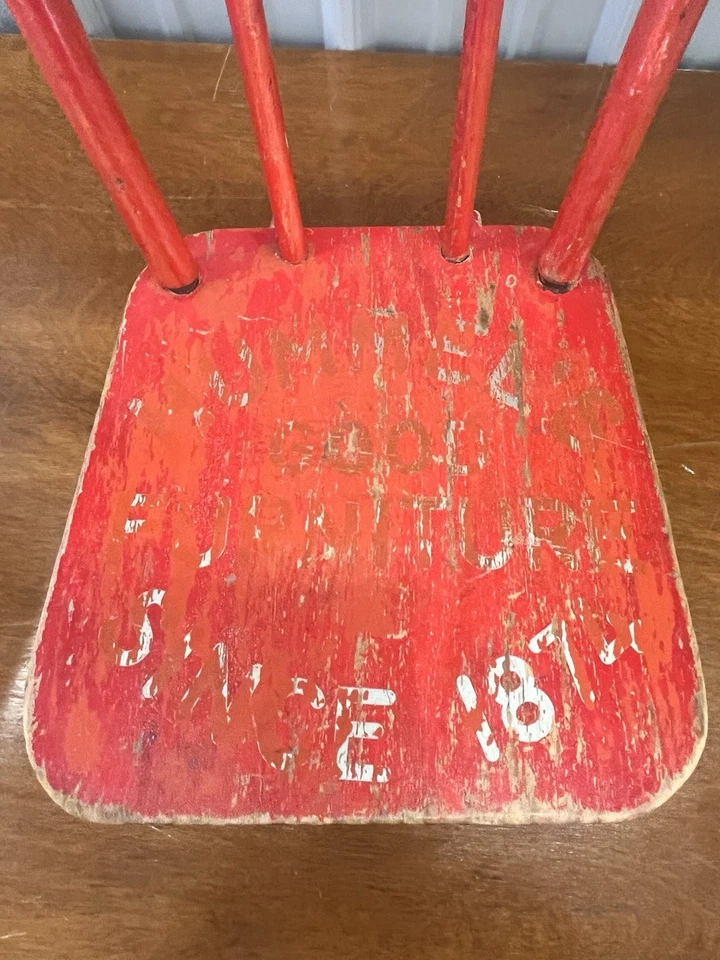 Hummel’s Good Furniture Antique Vintage Salesman Sample Chair Original Finish - Image 2 of 4