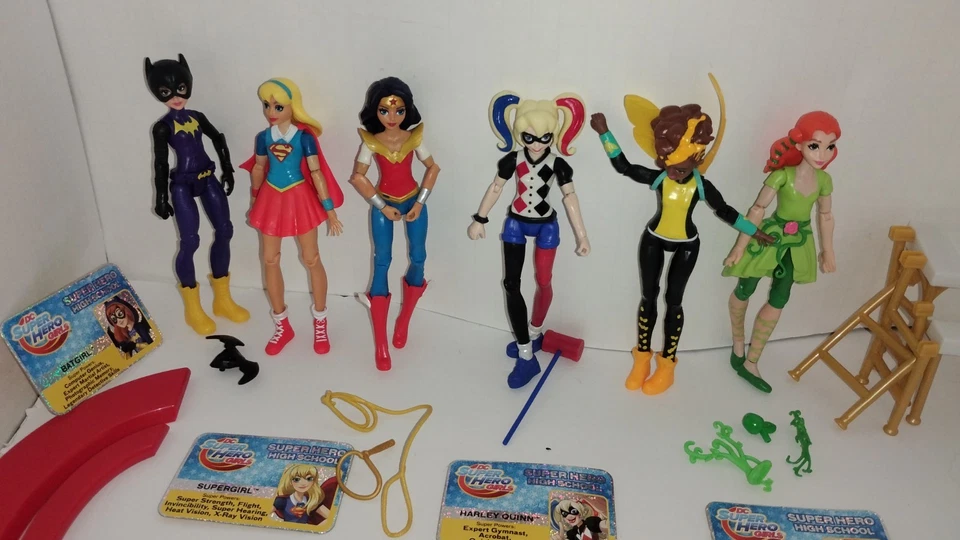Huge Mattel DC Comics Super Hero Girls Lot, With 6" Action Figures + Accessories - Image 3 of 4