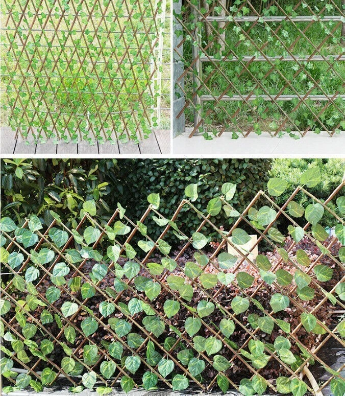 Versenkbare Garten Zaun Spalier Sichtschutz mit Künstliche Pflanzen Outdoor Neu - Bild 4 von 4