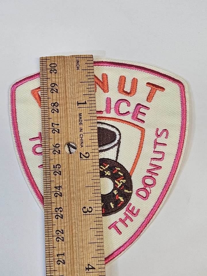 Funny Donut Police Patch Embroidered Iron On Patches 3.5" x 4" IO6 - Image 4 of 4