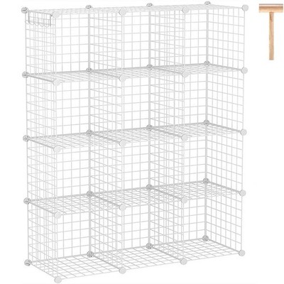 Wire Cube Storage, 12-Cube Storage Organizer Metal, C Grids Storage Bins Shel...