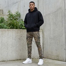 Mens Skinny Fit Camo Cargo Pants