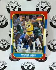 1986 Fleer #66 Maurice Lucas Los Angeles Lakers Set Break Suns Nets Blazers