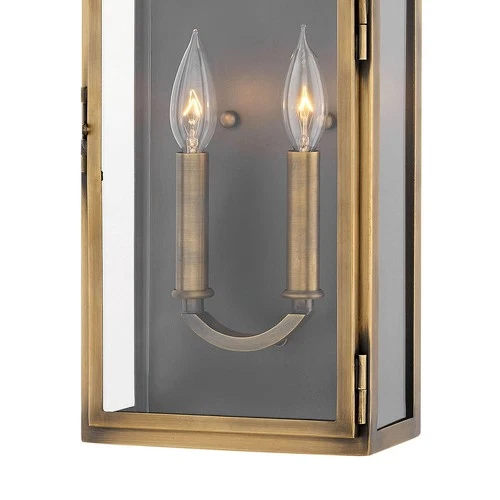 Hinkley Lighting 2524 Brass Rowley 2-Light 18"H Outdoor Wall Sconce - Picture 8 of 9