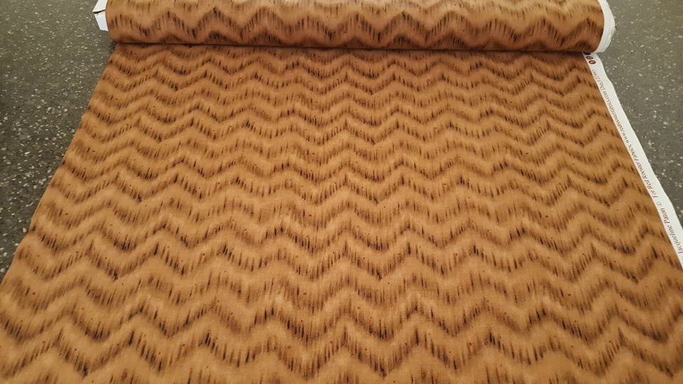 1 yd 13" Weeds and Tweeds Jacqueline Paton Red Rooster Tonal Brown Blender - Image 3 of 3