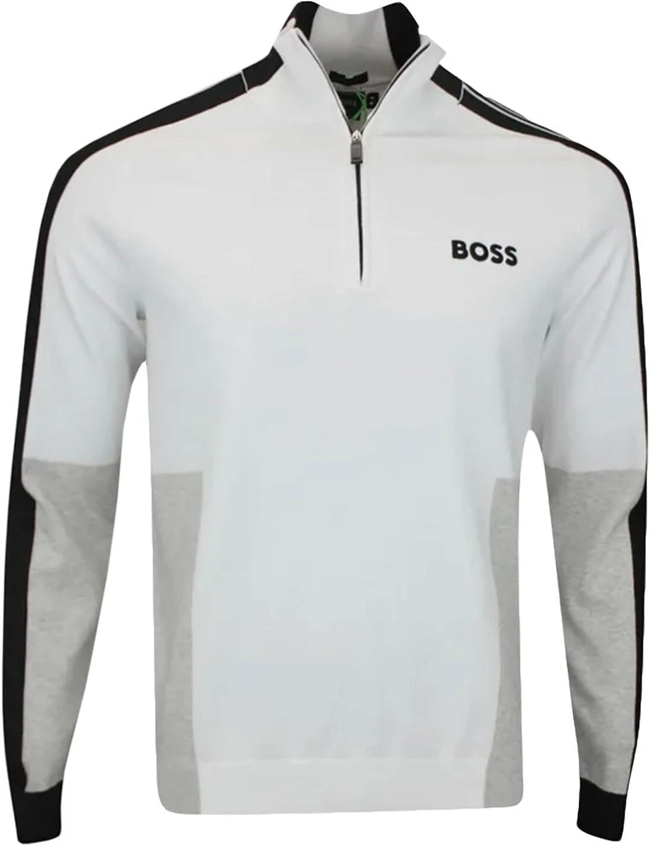 White hugo boss sweater clearance