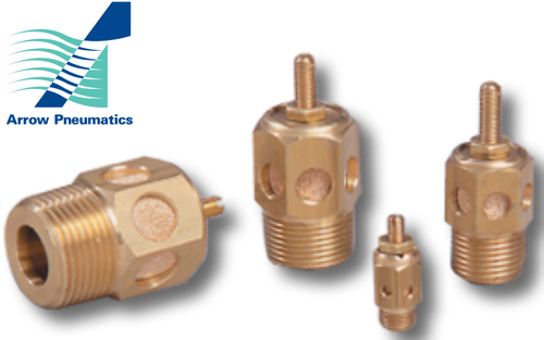 FACTORY NEW! Arrow Pneumatics ASP-1SC 1/8" NPT Pneumatic Speed Control Muffler - Picture 2 of 6