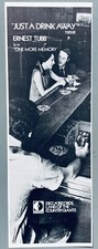 ERNEST TUBB 1969 vintage ADVERT JUST A DRINK AWAY Decca Records