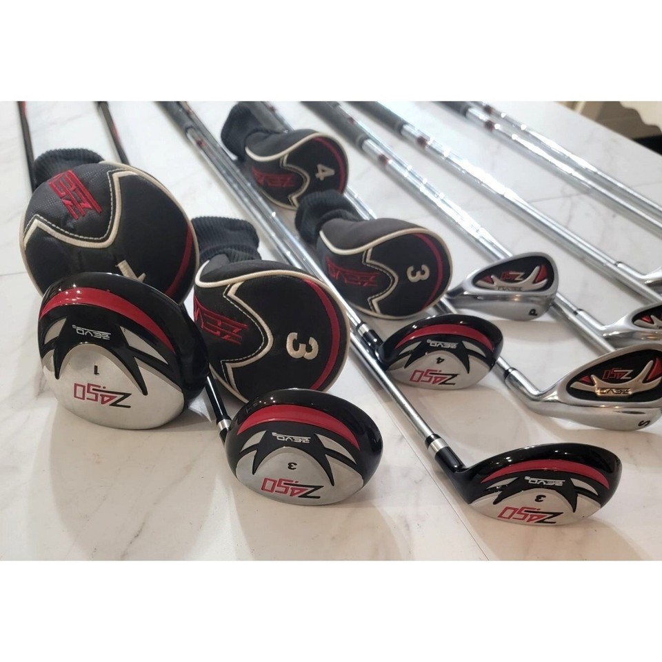 BARELY USED! Zevo Z450 Men's Golf Set With Golf Bag / Regular Flex eBay
