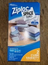 Johnson Ziplock Space Saver Bags - Pkg of 2 Cube Bags - Waterproof - NEW (60)